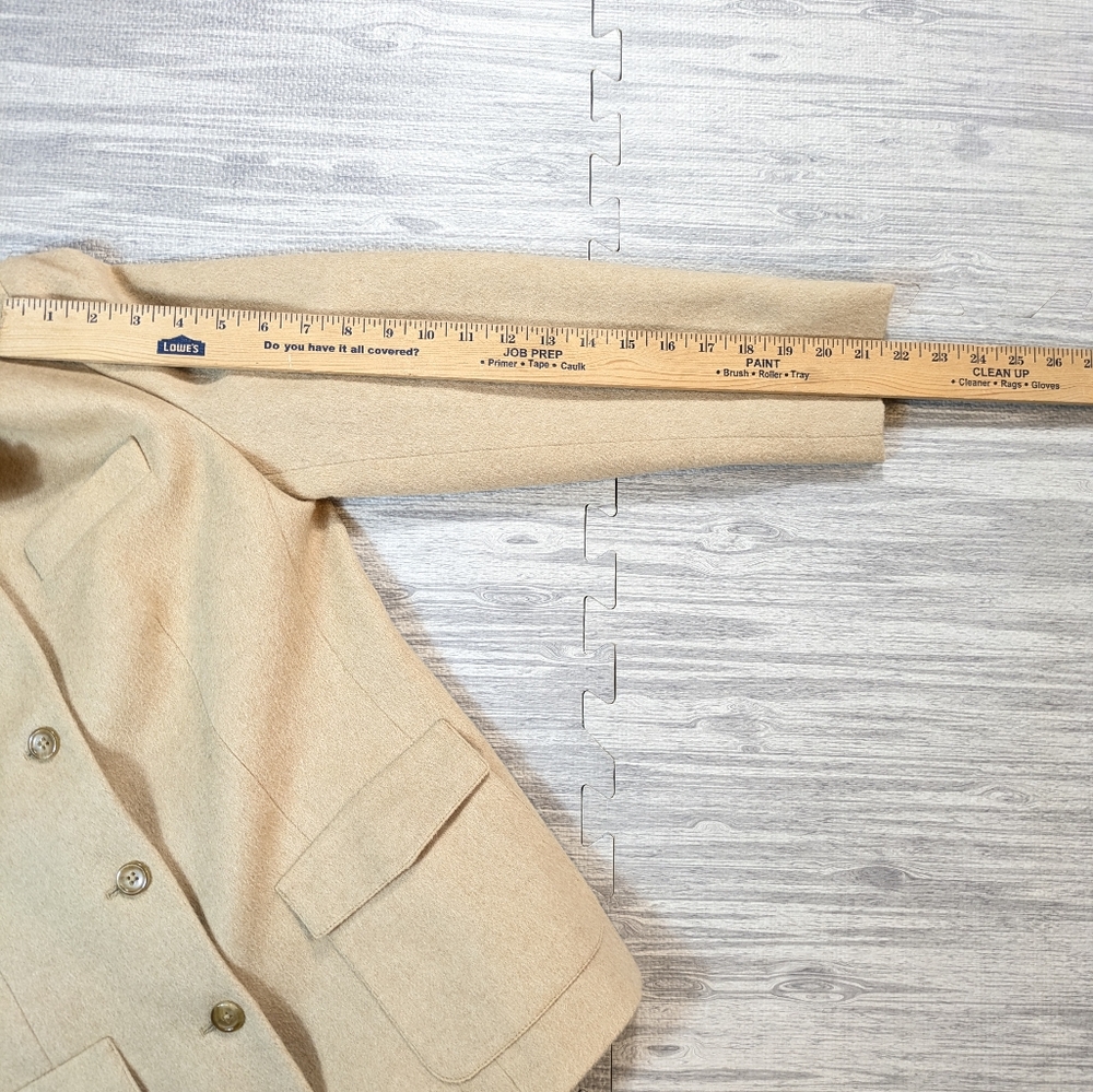 Vintage Talbot's Camel Hair Blazer Jacket Tan Neutral Soft Warm Classic 6P - Picture 8 of 10
